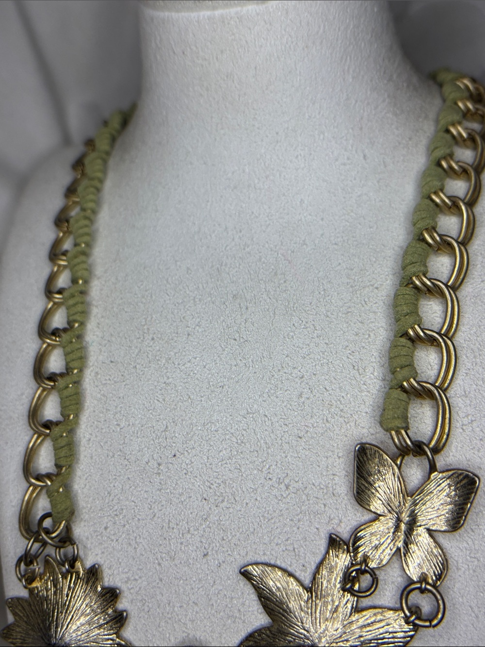 Lia Sophia Yellow, Green, Purple & Orange Floral Butterfly Necklace - Picture 3 of 5